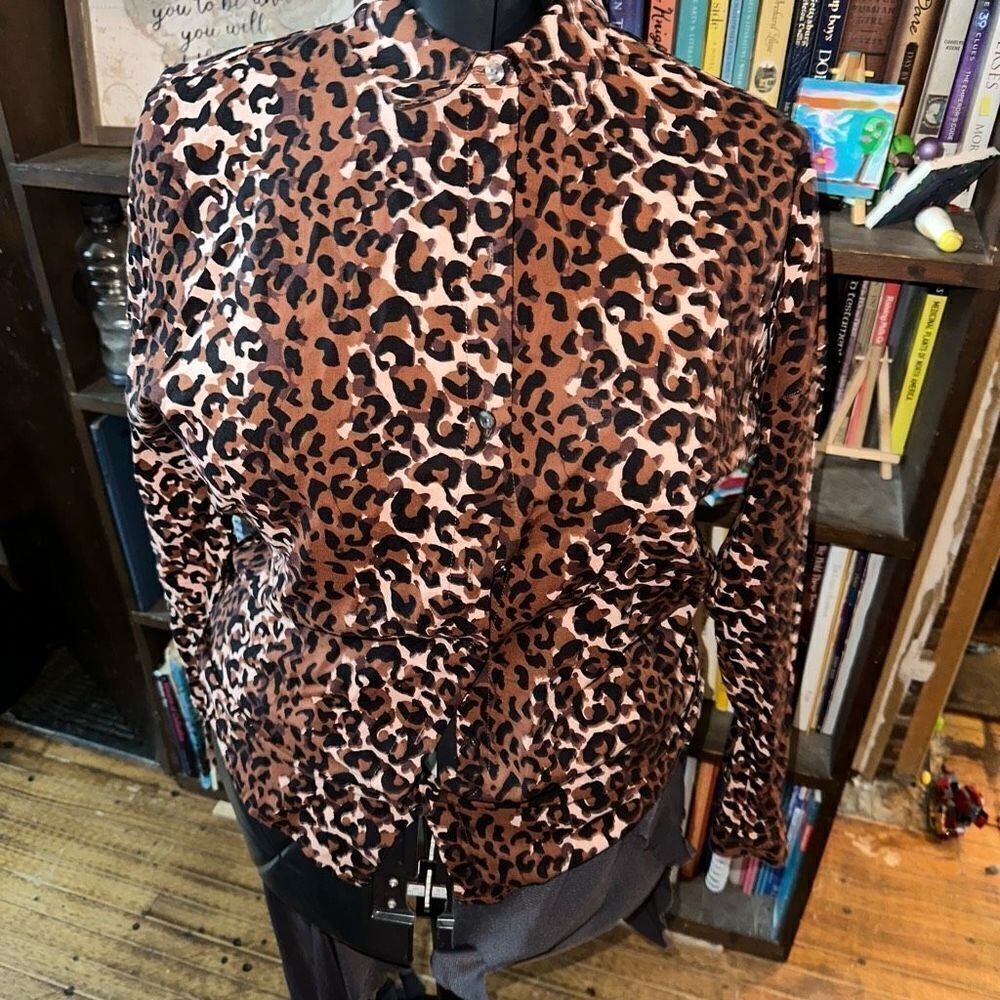 Scotch & Soda leopard print business casual button down shirt
